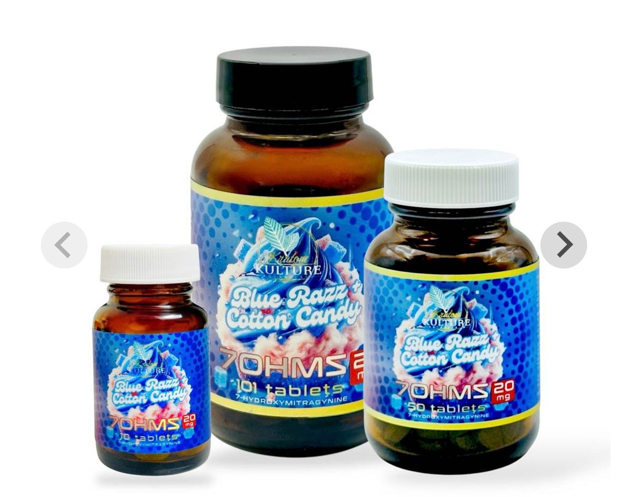 7OHMS 20mg Blue Razz + Cotton Candy – buy 7ohms 20mg blue razz tablets